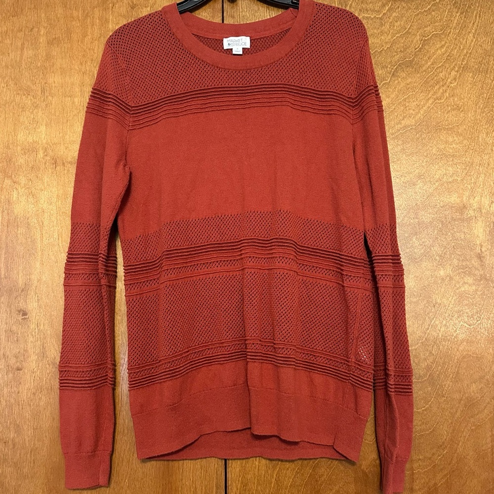 Market & Spruce Orange Knit Sweater